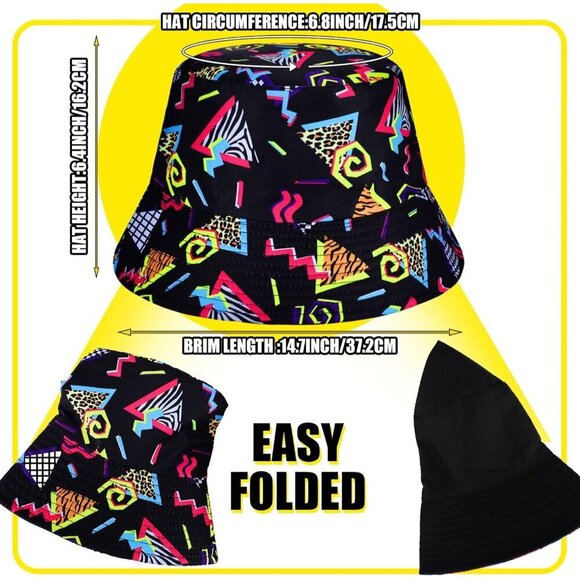 2 Pcs Retro Fanny Pack and Bucket Hat Set for Men Women Summer Outdoor main image 7